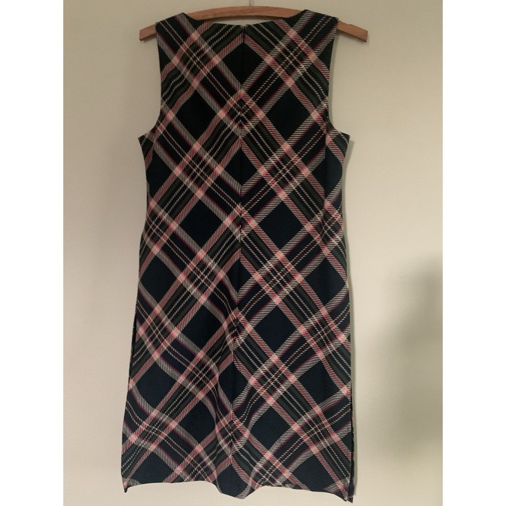 Trina Turk Brynne women's dress Plaid Shift sleeveless mini dress SZ-2 - Picture 10 of 16